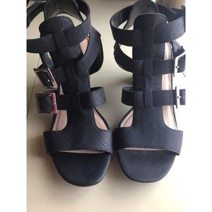 Bar lll Black Side buckle high heels